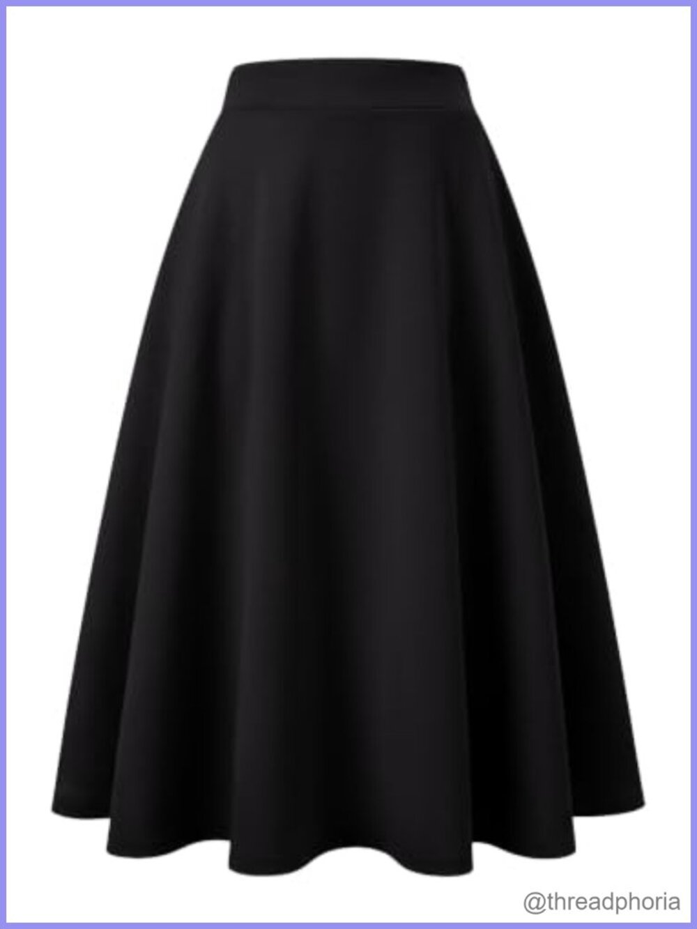 Women's A-Line High Waist Midi Skirt Flowy Casual